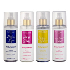 Kit 4 Body Splash Desodorante Colônia 200ml - Alter Ego, Living Grace, Very Sexy, My Sweet Delight