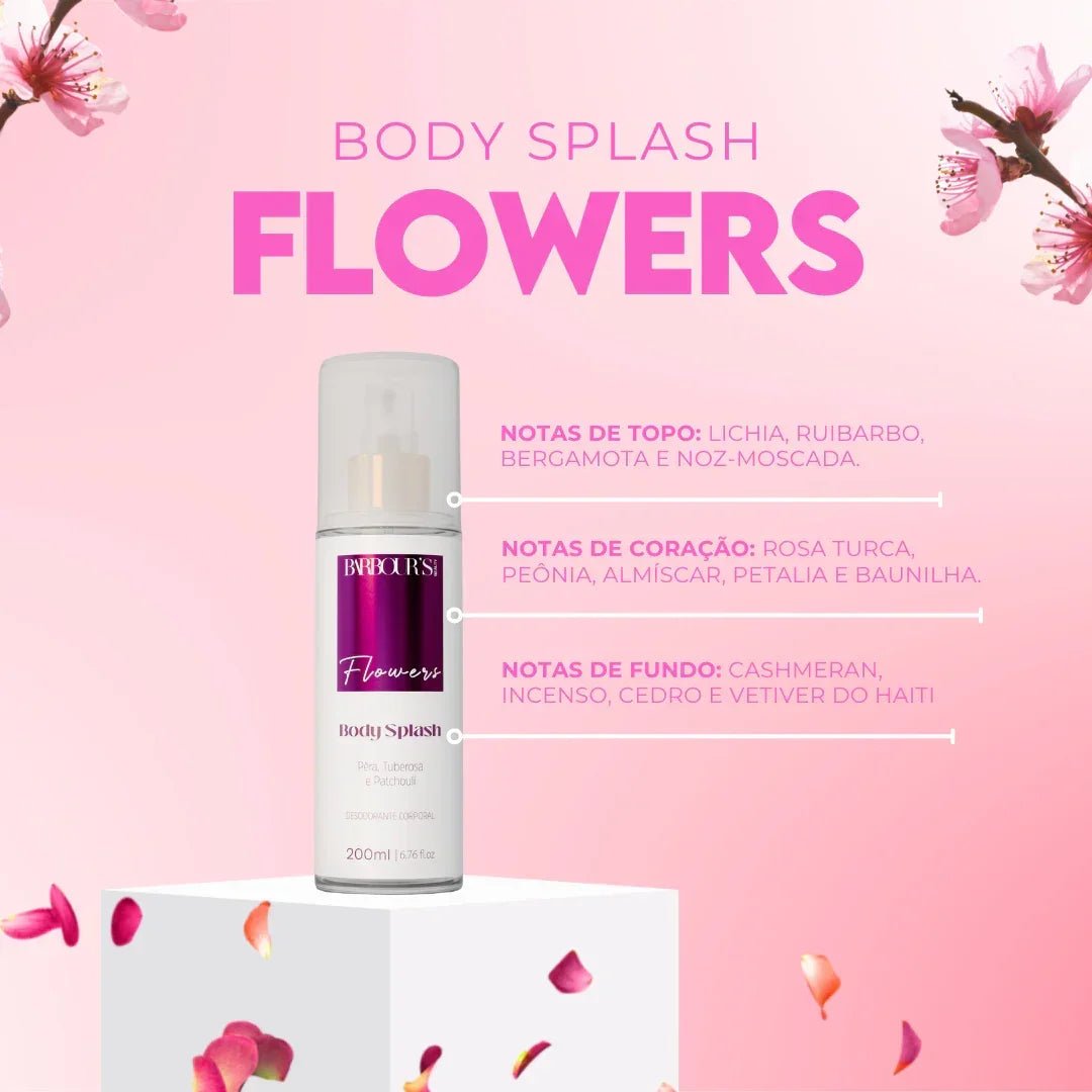Kit 4 Body Splash Desodorante Colônia 200ml - Flowers, Affair, My Sweet Delight, Celestial Glow