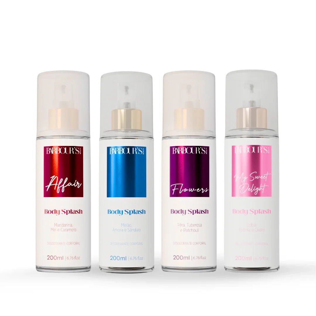Kit 4 Body Splash Desodorante Colônia 200ml - Flowers, Affair, My Sweet Delight, Celestial Glow - Perfumes e Colónias 20037