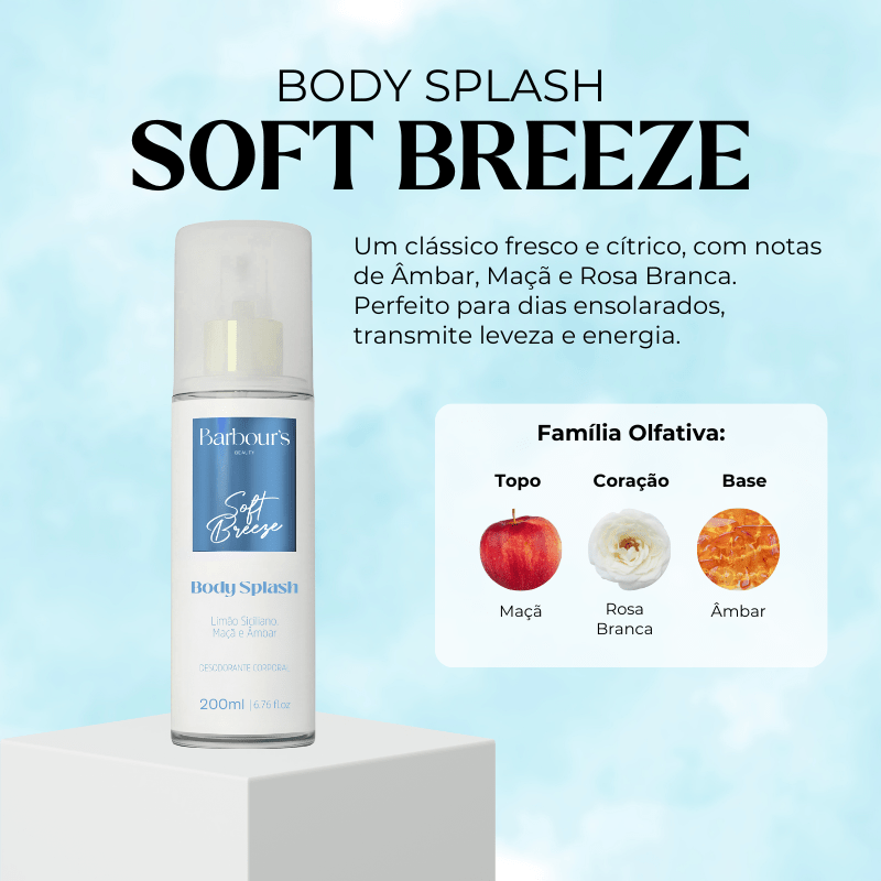 Kit 4 Body Splash Desodorante Colônia 200ml - Good Graces, Soft Breeze, My Sweet Delight e Roses