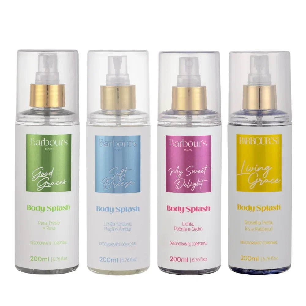 Kit 4 Body Splash Desodorante Colônia 200ml - Good Graces, Soft Breeze, My Sweet Delight e Roses