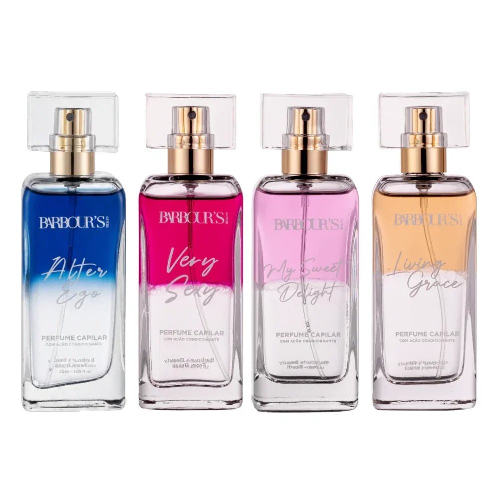 Kit 4 Perfumes de Cabelo – Alter Ego, Very Sexy, Living Grace e My Sweet Delight - Produtos para pentear o cabelo KBB99044