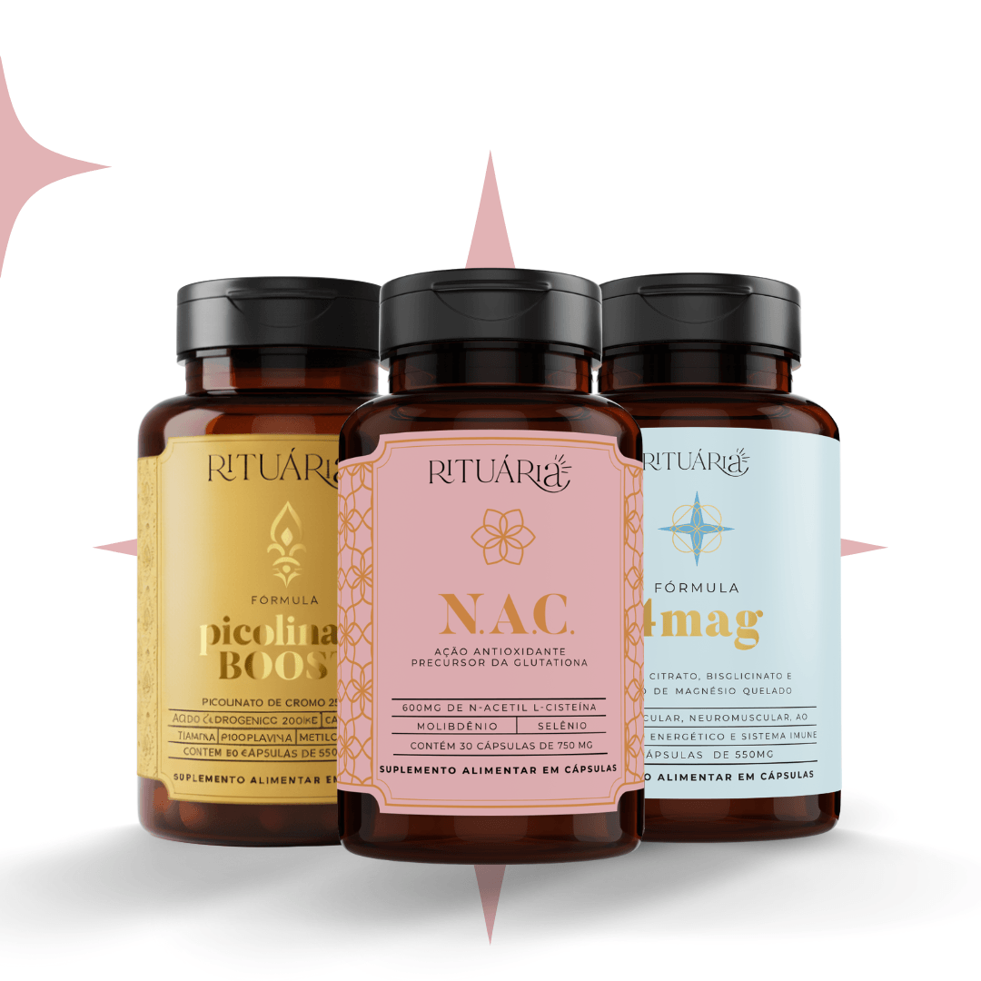 Kit 4Mag + NAC + Picolinato Boost - Vitaminas e suplementos NAC4MAGPICO_SHOP