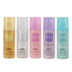 Kit 5 Body Splash Shimmer - Pink Sunset Shine, Blue Ocean Glow, Lavender Lagoon Glow, Moonlight Shimmer e Golden Tropic Glow