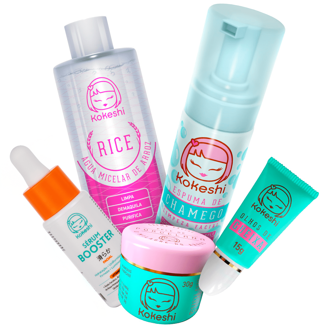Kit 5 Produtos Skincare Kokeshi - Cuidado da pele 40001