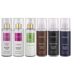 Kit 6 Body Splash Desodorante Colônia 200ml - My Sweet Delight, Very Sexy, Good Graces, Bold Homme, Seduction Homme e Ocean Homme