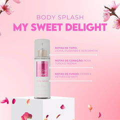 Kit 6 Body Splash Desodorante Colônia 200ml - My Sweet Delight, Very Sexy, Roses, Alter Ego, Affair, Fine Touch