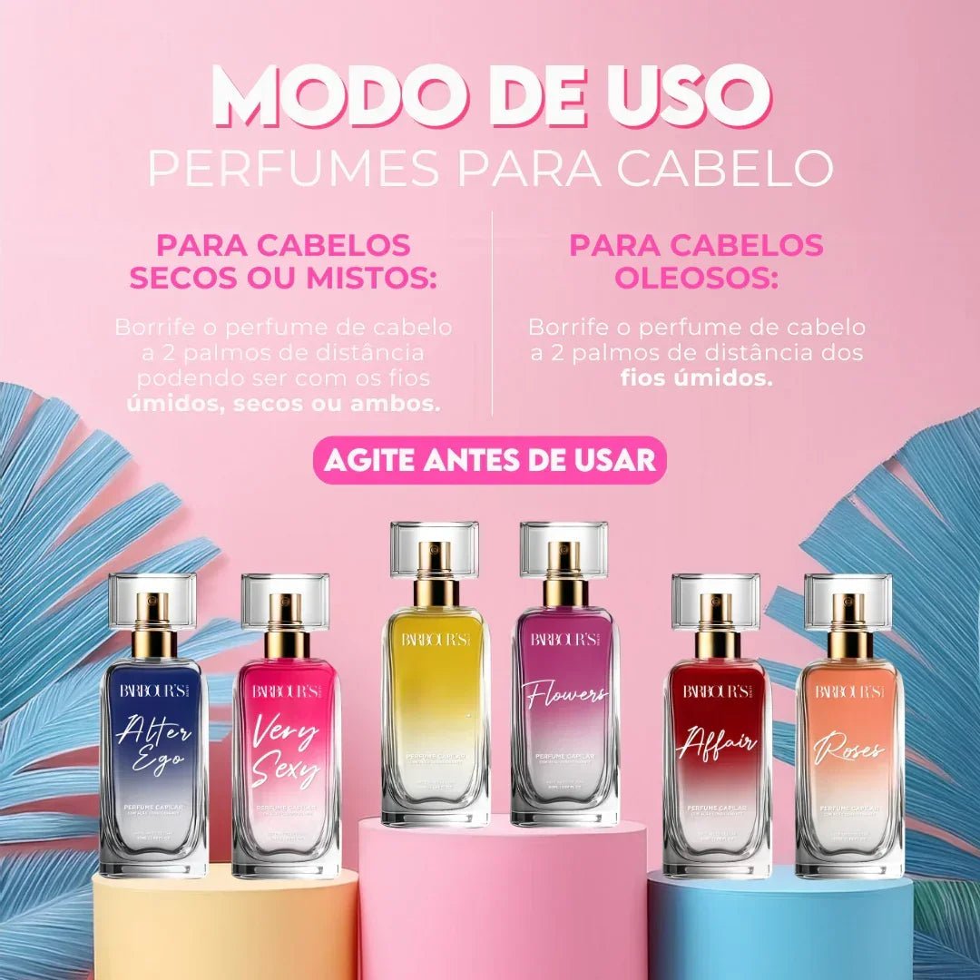 Kit 6 Perfumes para Cabelo (6 Produtos)