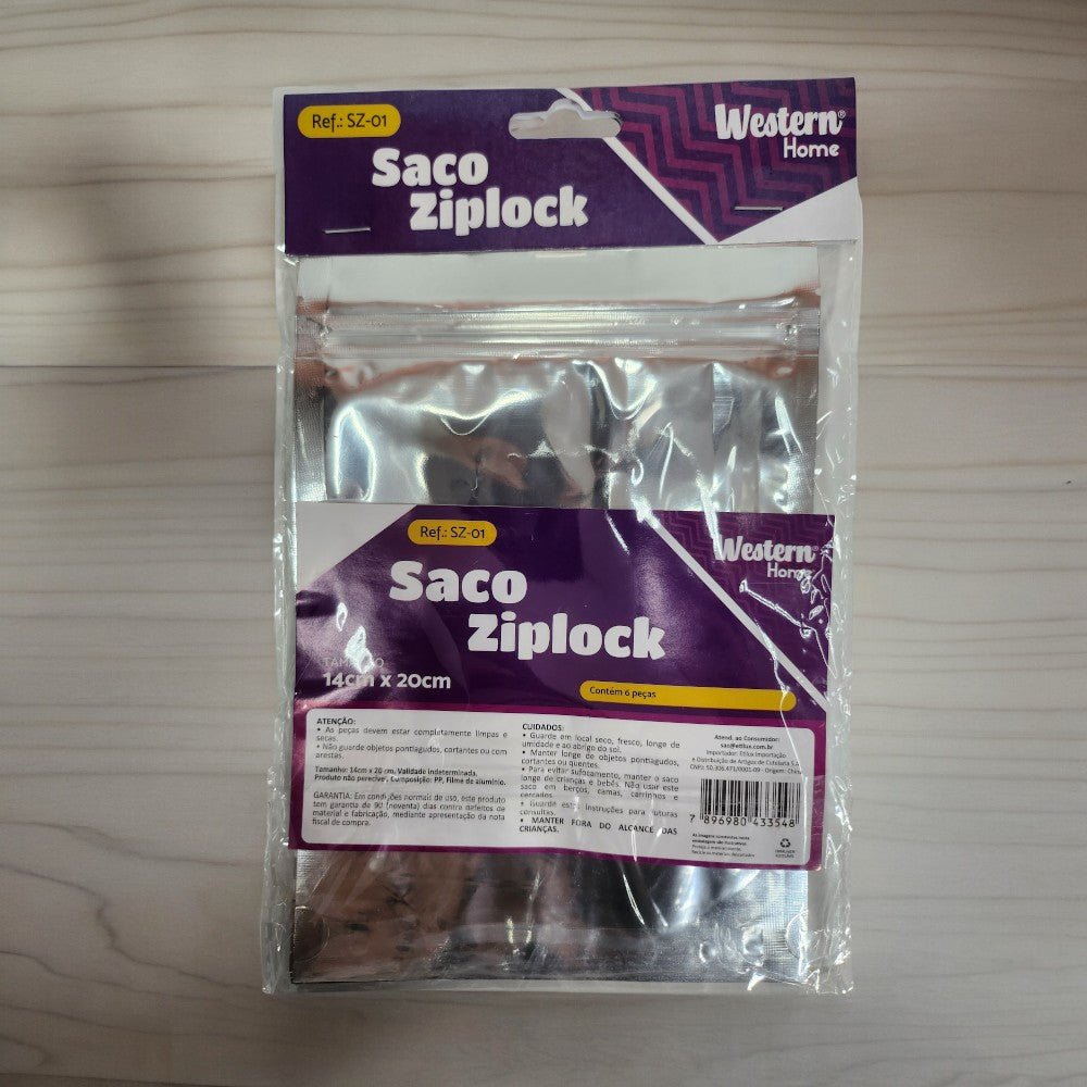 Kit 6 Sacos Ziplock de Filme Alumínio