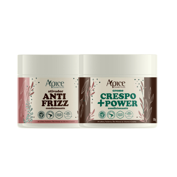 ️ Kit Ativador Anti Frizz e Creme Crespo + Power (2 Itens