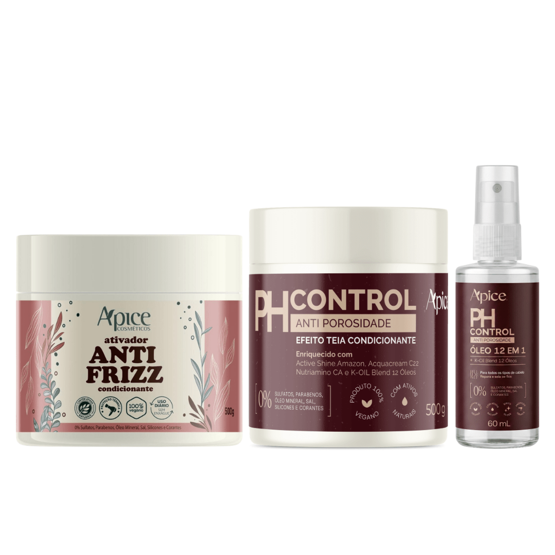 Kit Ativador Anti Frizz, Ph Control 500g e Óleo (3 Itens) - Produtos para pentear o cabelo 46090