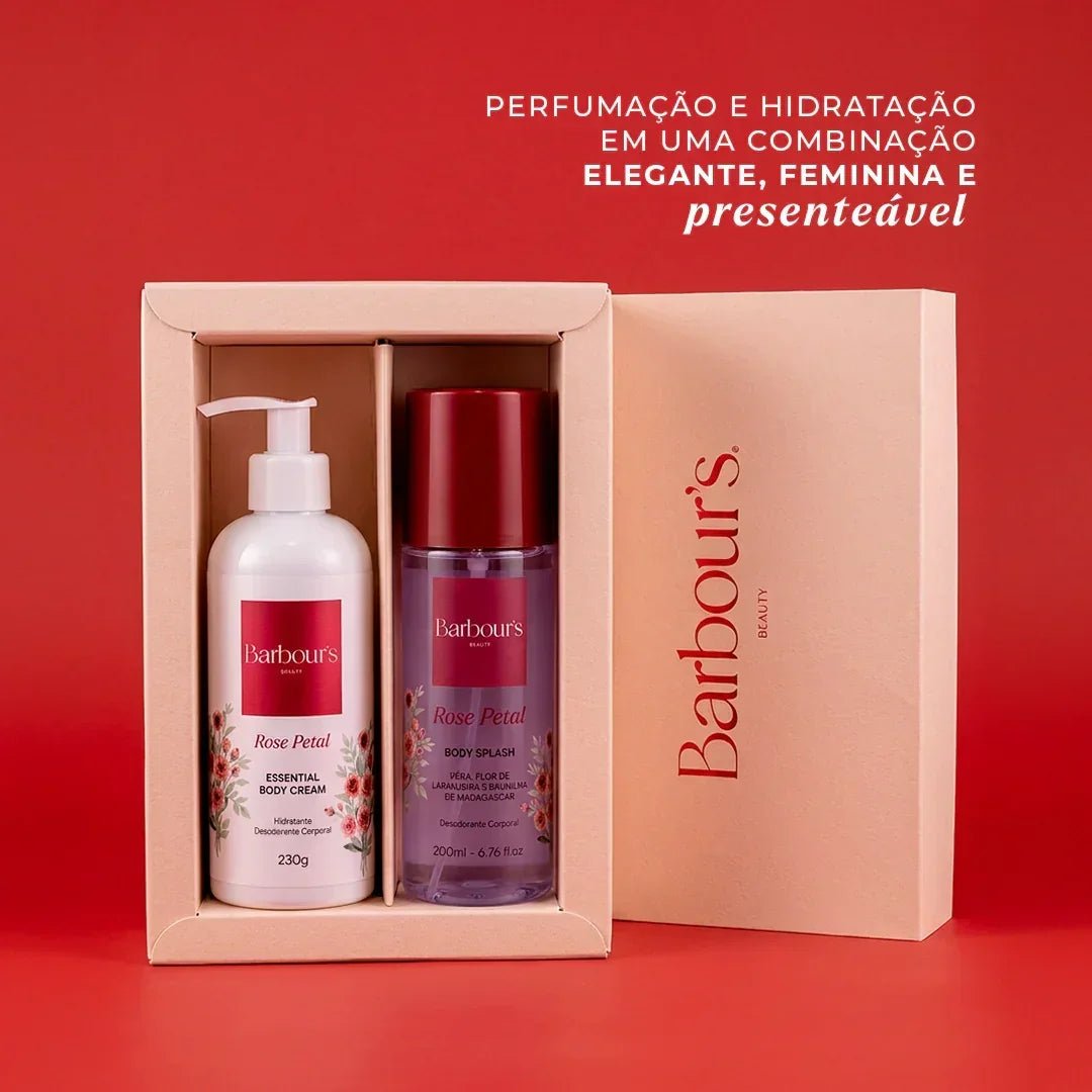 Kit Body Splash + Essential Body Cream Rose Petal