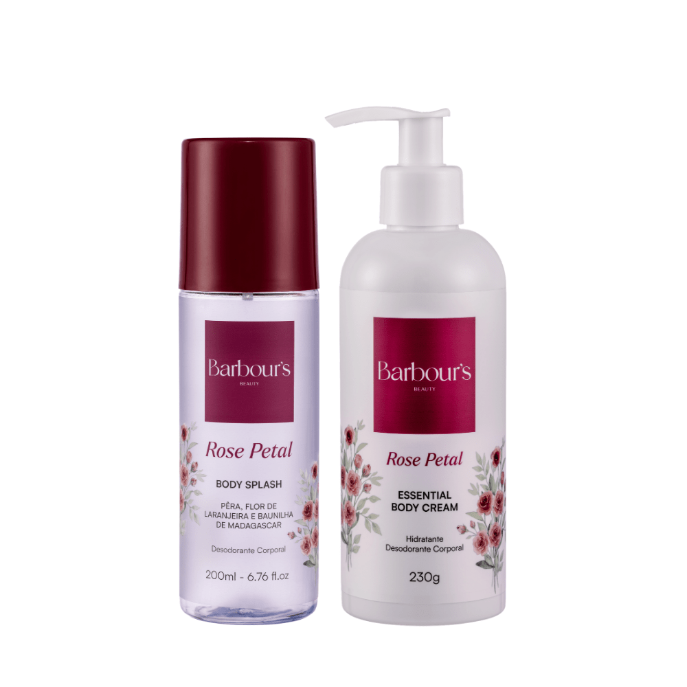 Kit Body Splash + Essential Body Cream Rose Petal
