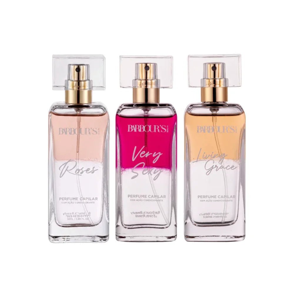 Kit Cabelo Brilhante (3 Perfumes Capilares) - Produtos para pentear o cabelo KBB99055