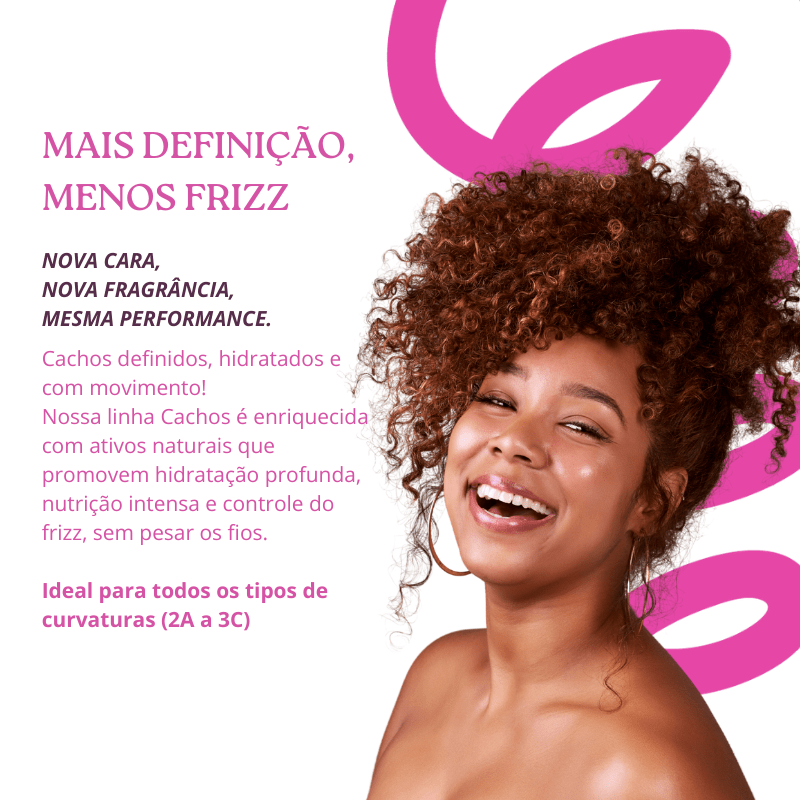 Kit Cachos Essence - Shampoo, Condicionador, Refil Ativador e Máscara (4 ITENS)