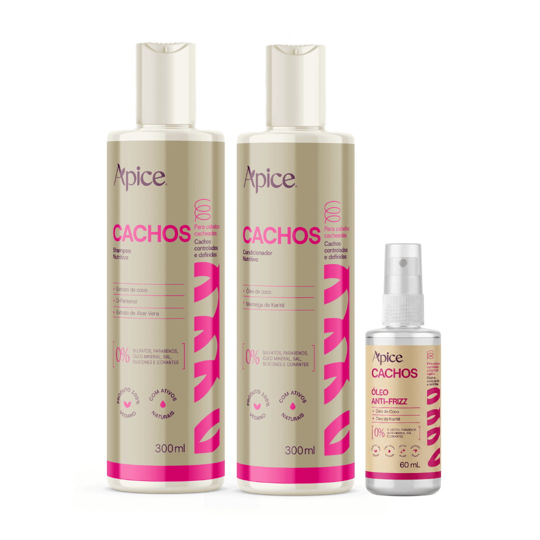 Kit Cachos - Shampoo, Condicionador e Óleo (3 Itens) - Produtos para pentear o cabelo 46127