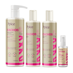 Kit Cachos - Shampoo, Condicionador, Gelatina e Óleo (4 Itens)