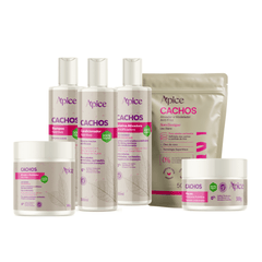 Kit Cachos - Shampoo, Condicionador, Gelatina, Máscara, Ativador e Refil Ativador (6 ITENS)