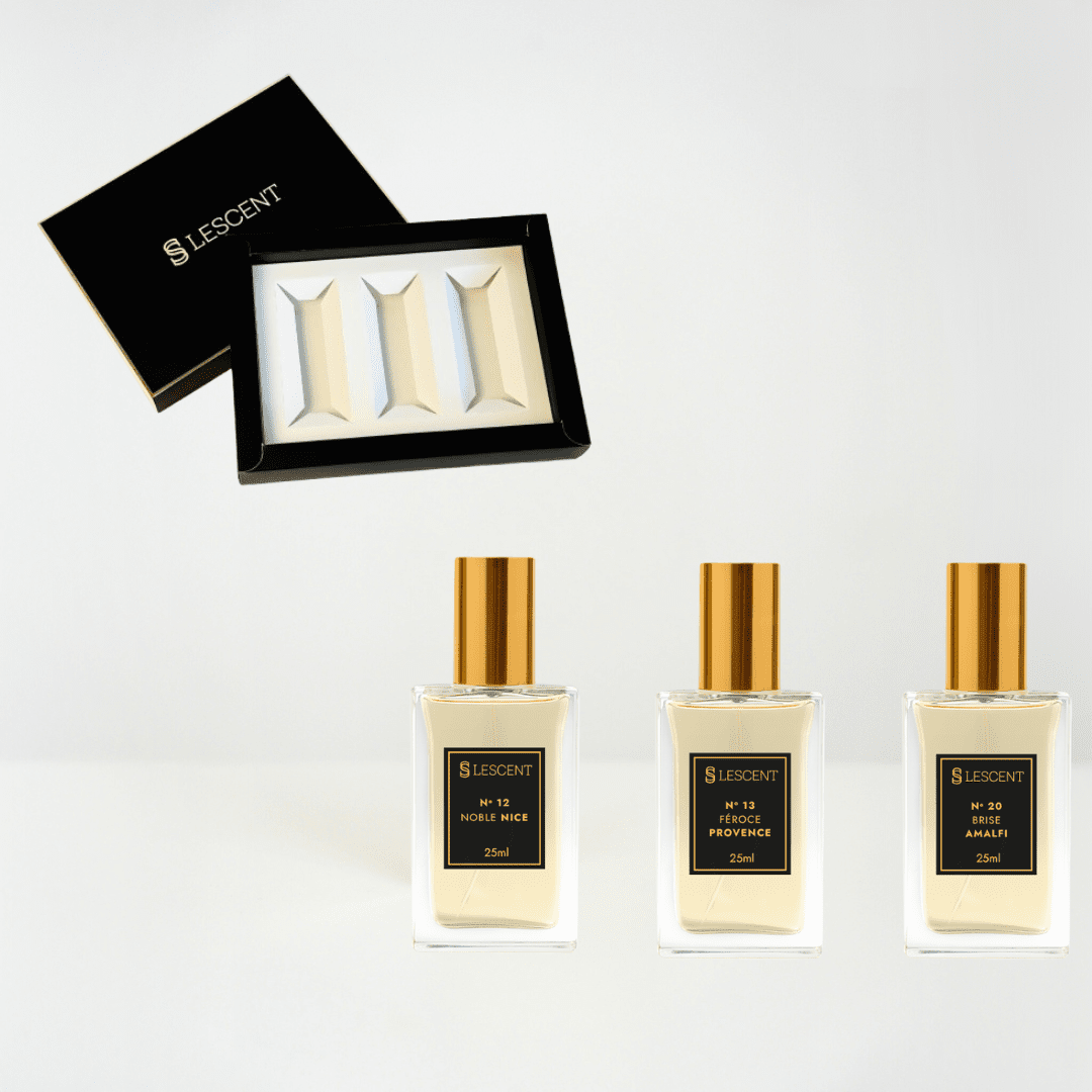 Kit Caixa Presentável + Kit Trilogia Essencial Masculina N12 + N13 + N20 | 25ml - Perfumes e Colónias KLC00058