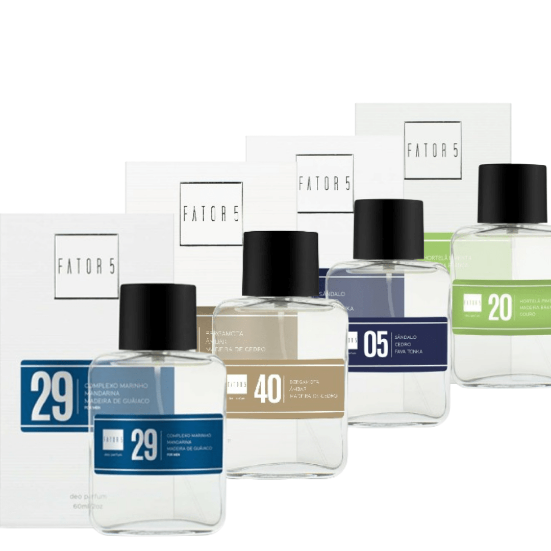 Kit Clássicos Masculino Fator 5 | 40, 20, 29 e 05