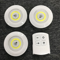 Kit com 3 Luminárias Led Sem Fio com Controle Remoto