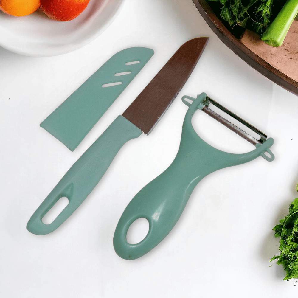 Kit Cozinha com Descascador e Faca - Utensílio de Cozinha VDH03411