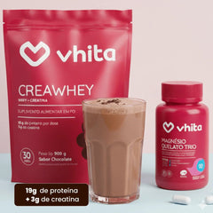 Kit Creawhey e Magnésio Quelato Trio