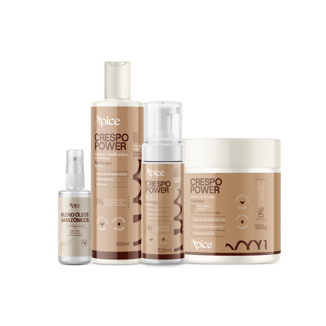 Kit Crespo Power - Ativador, Gelatina, Mousse e Óleo (4 Itens) - 20779