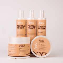 Kit Crespo Power - Co Wash, Shampoo, Condicionador, Máscara, Creme de Pentear, Gelatina, Mousse e Manteiga (8 Itens)