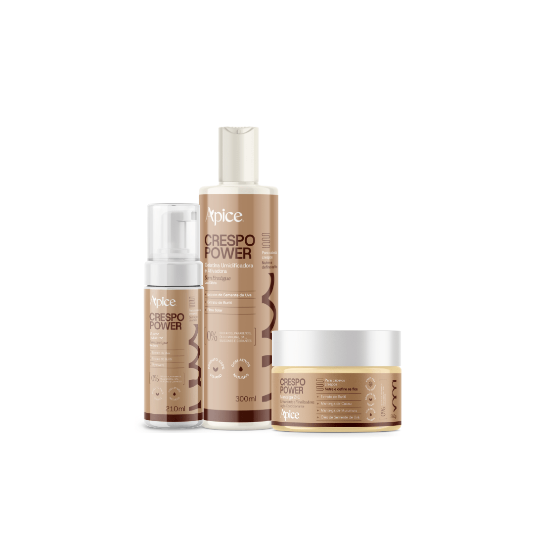 Kit Crespo Power - Gelatina, Mousse e Manteiga (3 Itens)