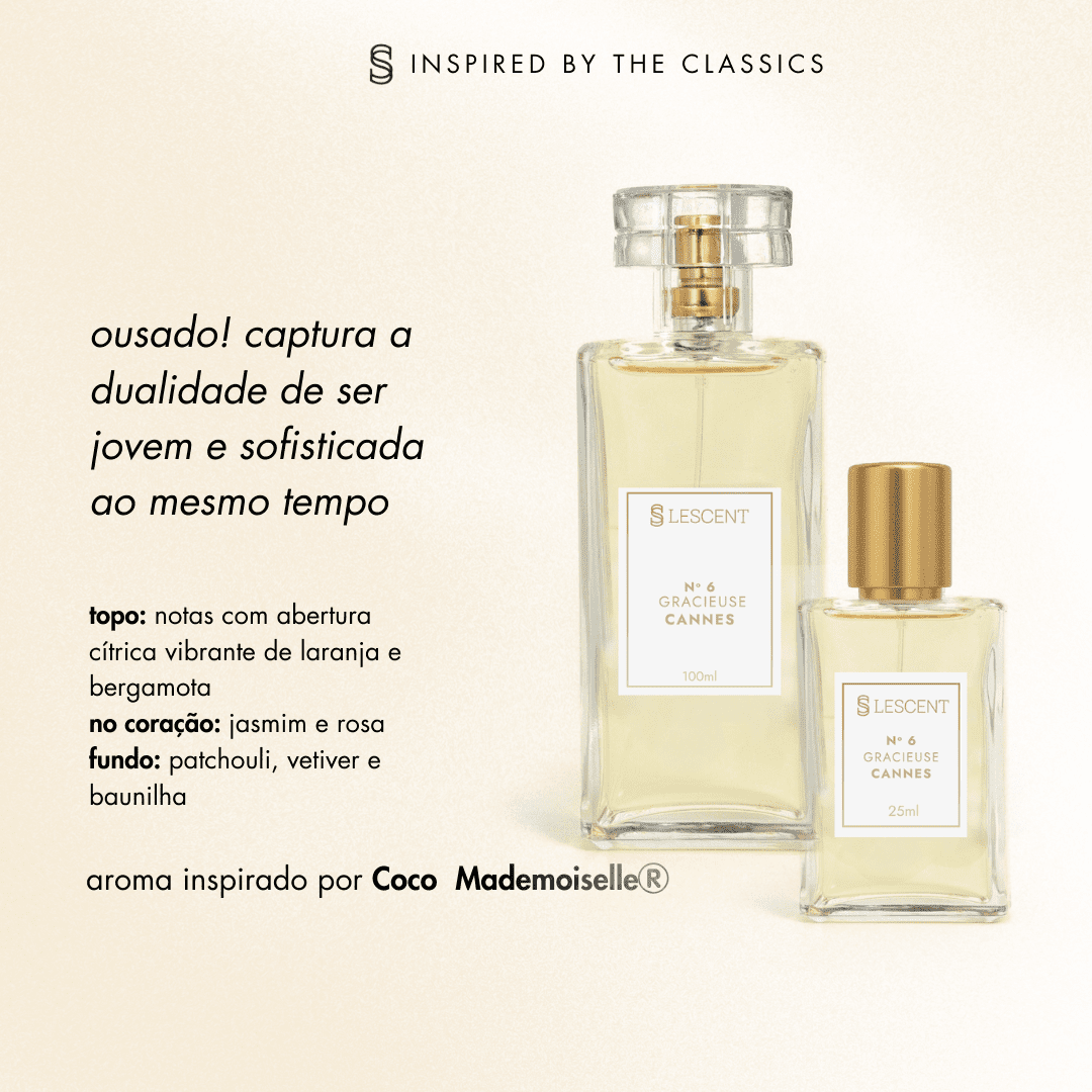 Kit Dueto Gracieuse Cannes N6 | 100ml + N6 | 25ml