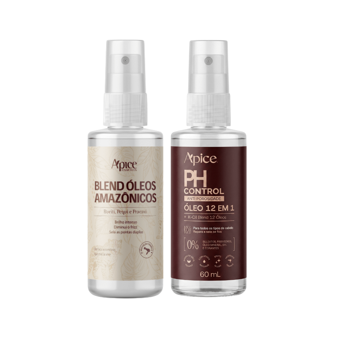 Kit Dupla Antiporosidade - Blend de Óleos Amazônizos 60ml e Óleo Antiporosidade PH Control 60ml