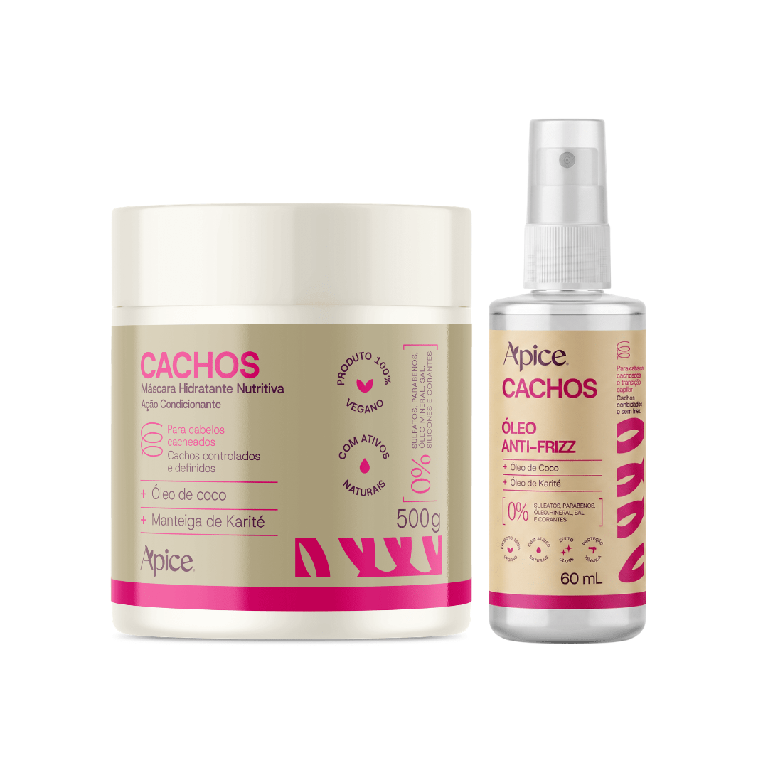 Kit Dupla Cachos - Máscara 500g e Óleo - Produtos para pentear o cabelo 46123