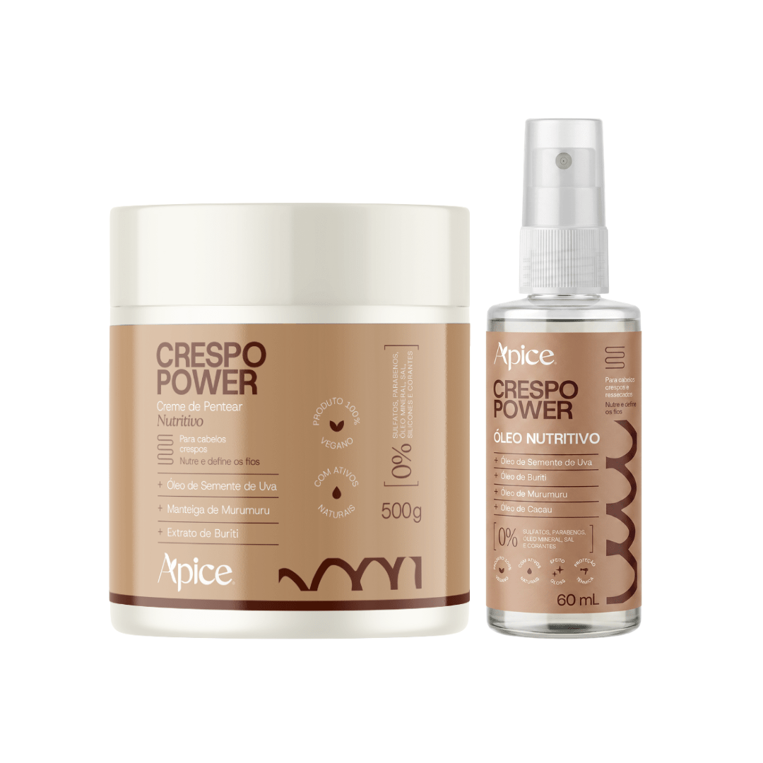 Kit Dupla Crespo Power - Creme de Pentear 500g e Óleo - Produtos para pentear o cabelo 46106