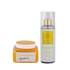 Kit Esfoliante Corporal e Body Splash - Living Grace