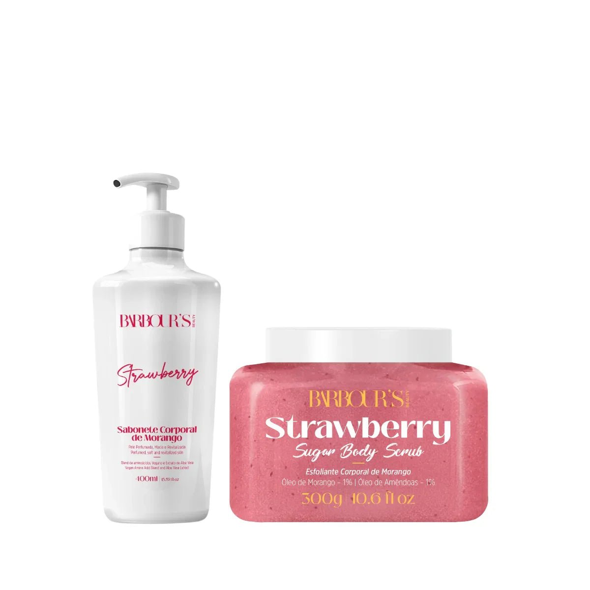 Kit Esfoliante + Sabonete Corporal Morango