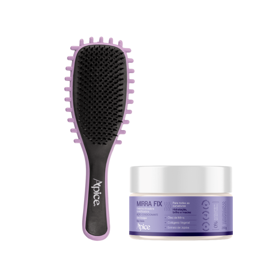 Kit Fitagem Mirra - Escova Lilás e Gelatina