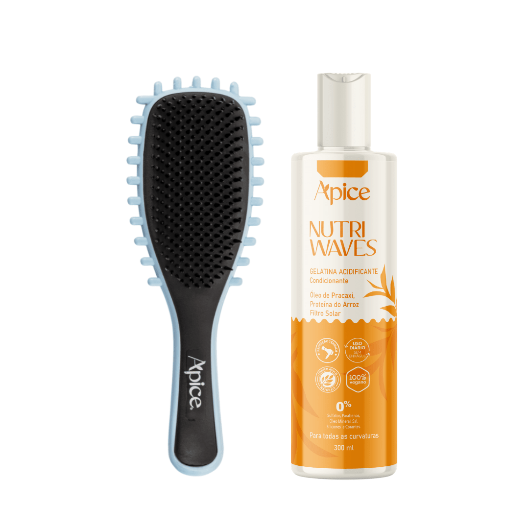 Kit Fitagem Nutri - Escova Azul e Gelatina - Produtos para pentear o cabelo 46003