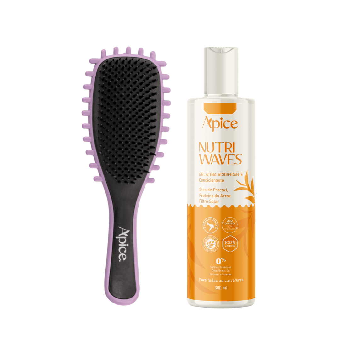Kit Fitagem Nutri - Escova Lilás e Gelatina - Produtos para pentear o cabelo 46013