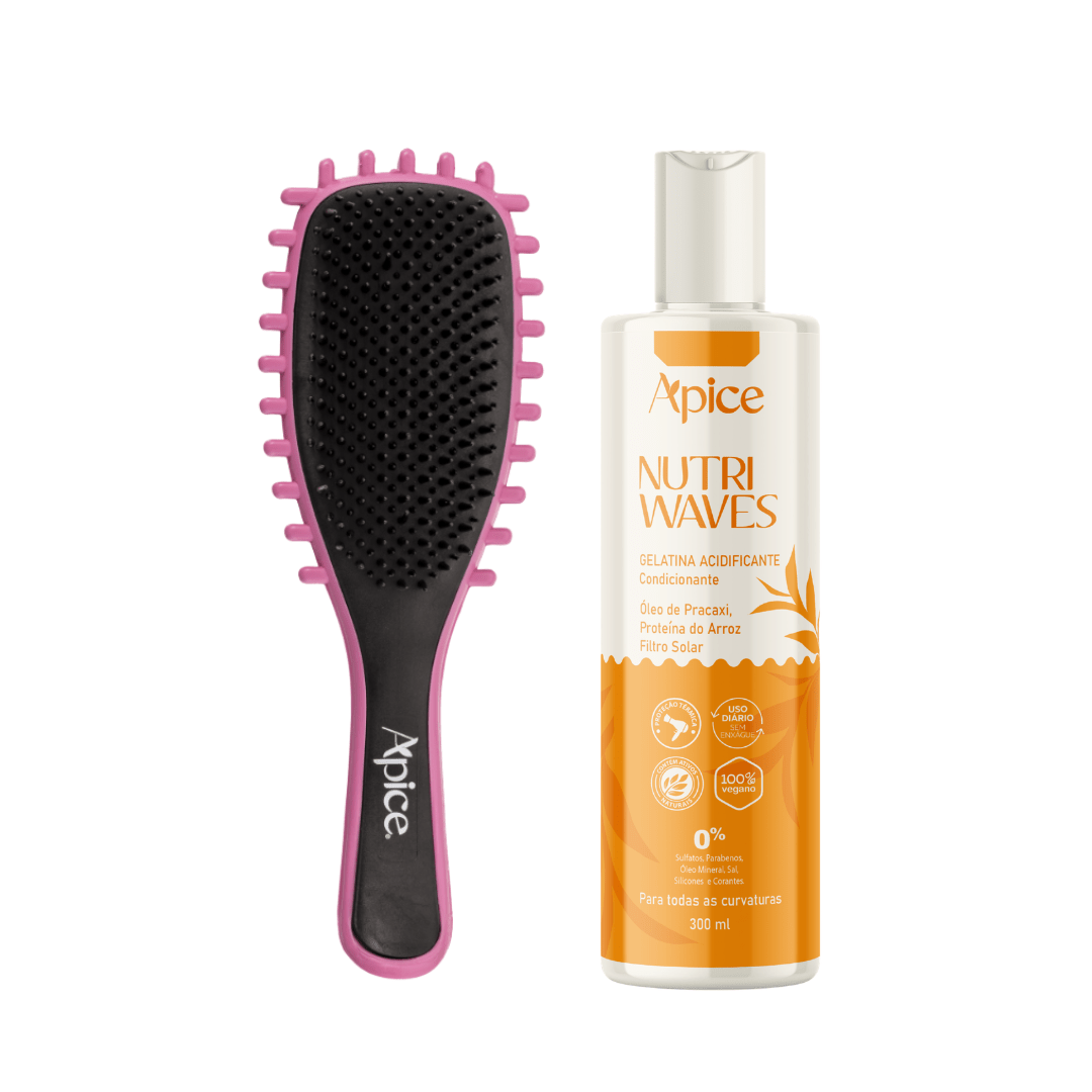 Kit Fitagem Nutri - Escova Rosa e Gelatina - Produtos para pentear o cabelo 46008