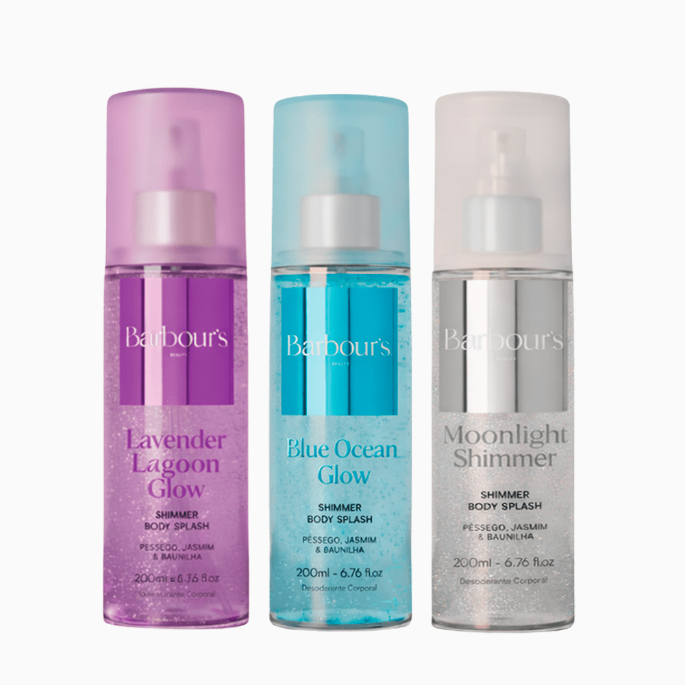 Kit Florais - Lavender Lagoon Glow, Blue Ocean Glow e Moonlight Shimmer