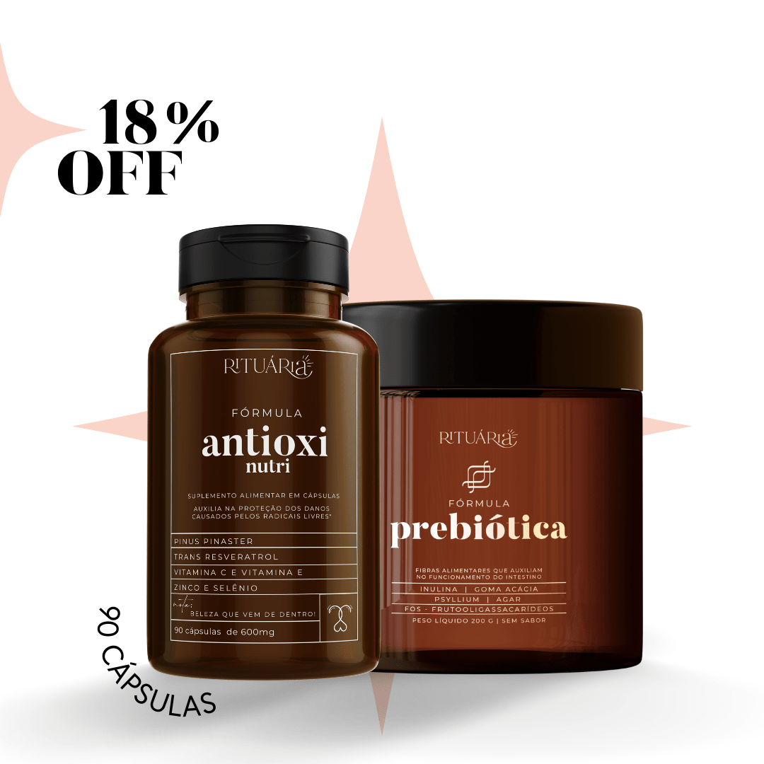 Kit Fórmula Prebiótica + Antioxi Nutri (90 Cápsulas)