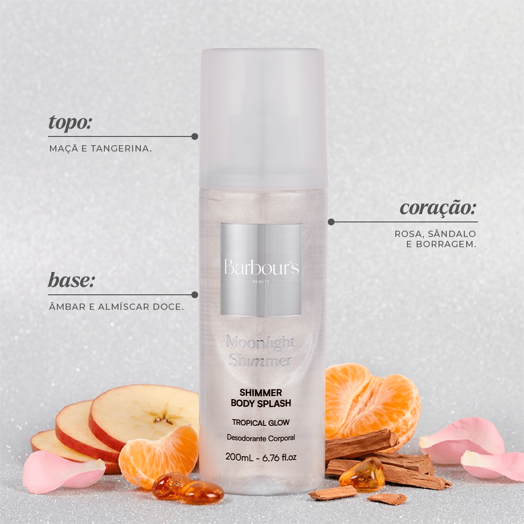 Kit Glow - Golden Glow Iluminador Hidratante e Shimmer Body Splash Moonlight Shimmer