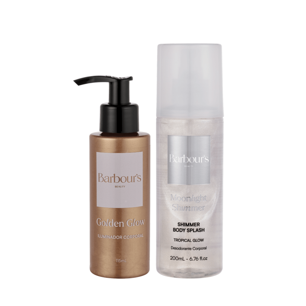 Kit Glow - Golden Glow Iluminador Hidratante e Shimmer Body Splash Moonlight Shimmer - Kit KBB99155