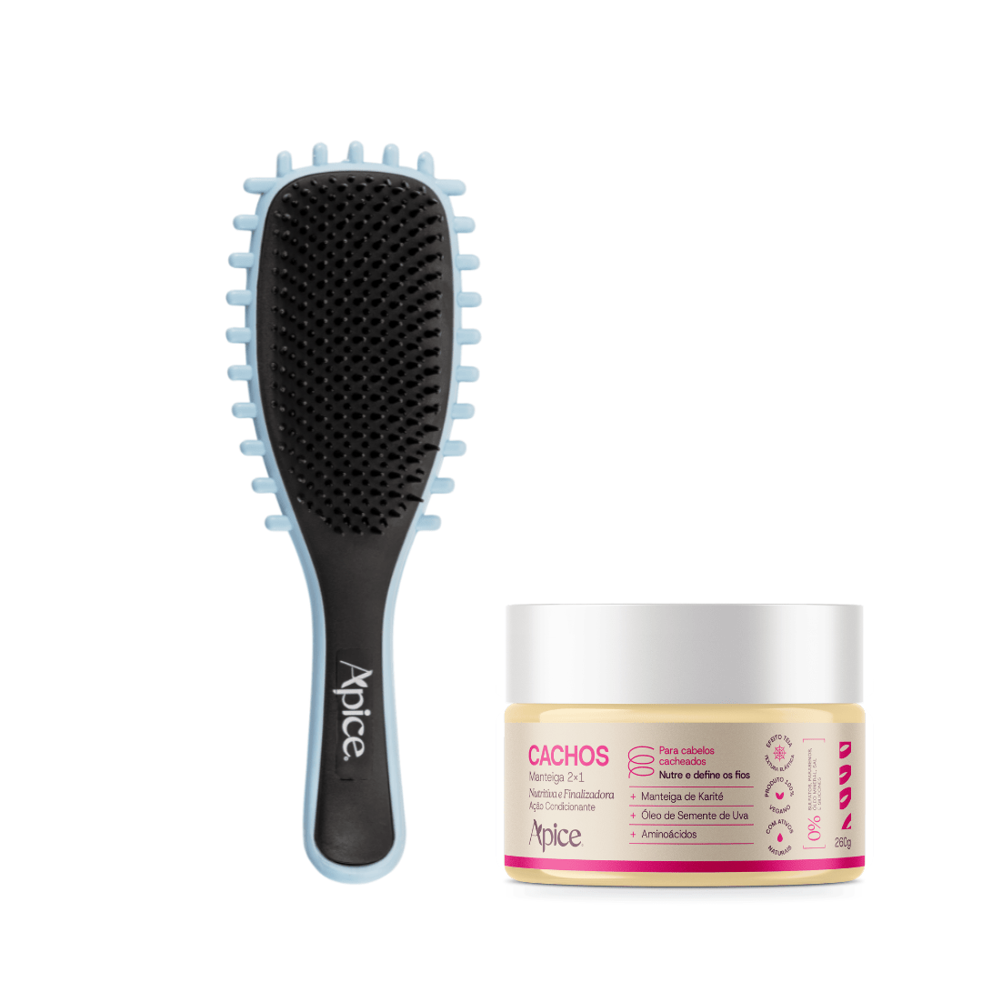 Kit Hidratação Cachos - Escova Azul e Manteiga - Produtos para pentear o cabelo 46061