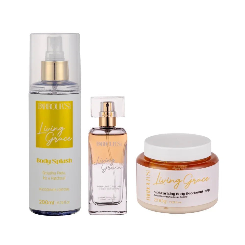 Kit Living Grace - Geleia Hidratante, Body Splash e Perfume de Cabelo - Kit KBB99080