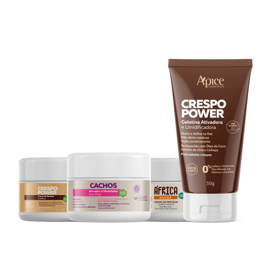 Kit Minis - Ativador, Creme e Gel (4 Itens) - Produtos para pentear o cabelo 20673