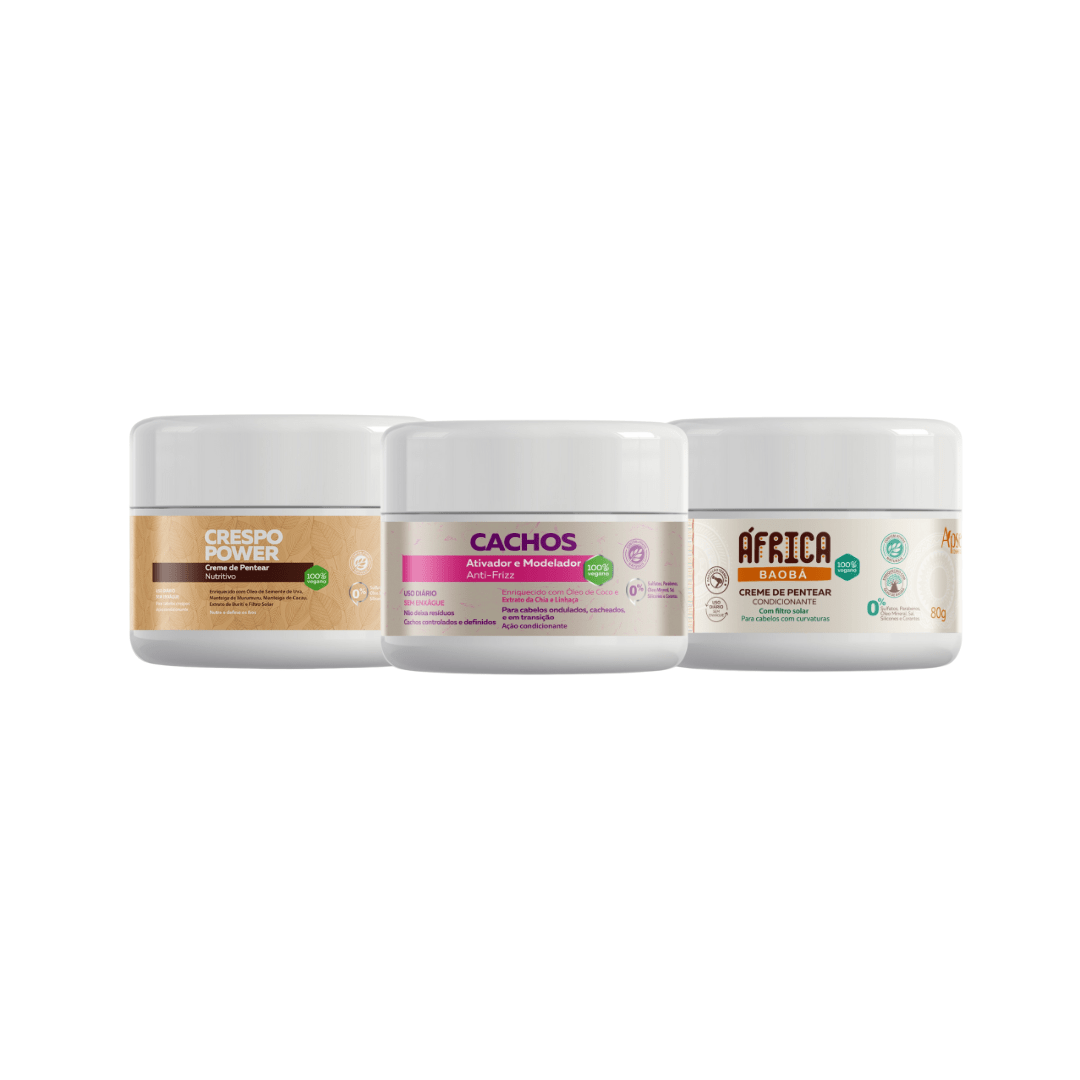 Kit Minis - Ativador e Cremes (3 Itens)