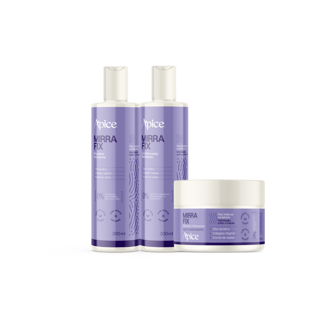 Kit Mirra Fix - Shampoo, Condicionador e Máscara (3 ITENS) - Produtos para pentear o cabelo 20743