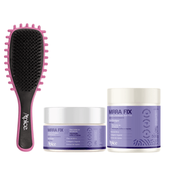 Kit Mirra Tratamento - Escova Rosa, Gelatina e Ativador (3 ITENS)